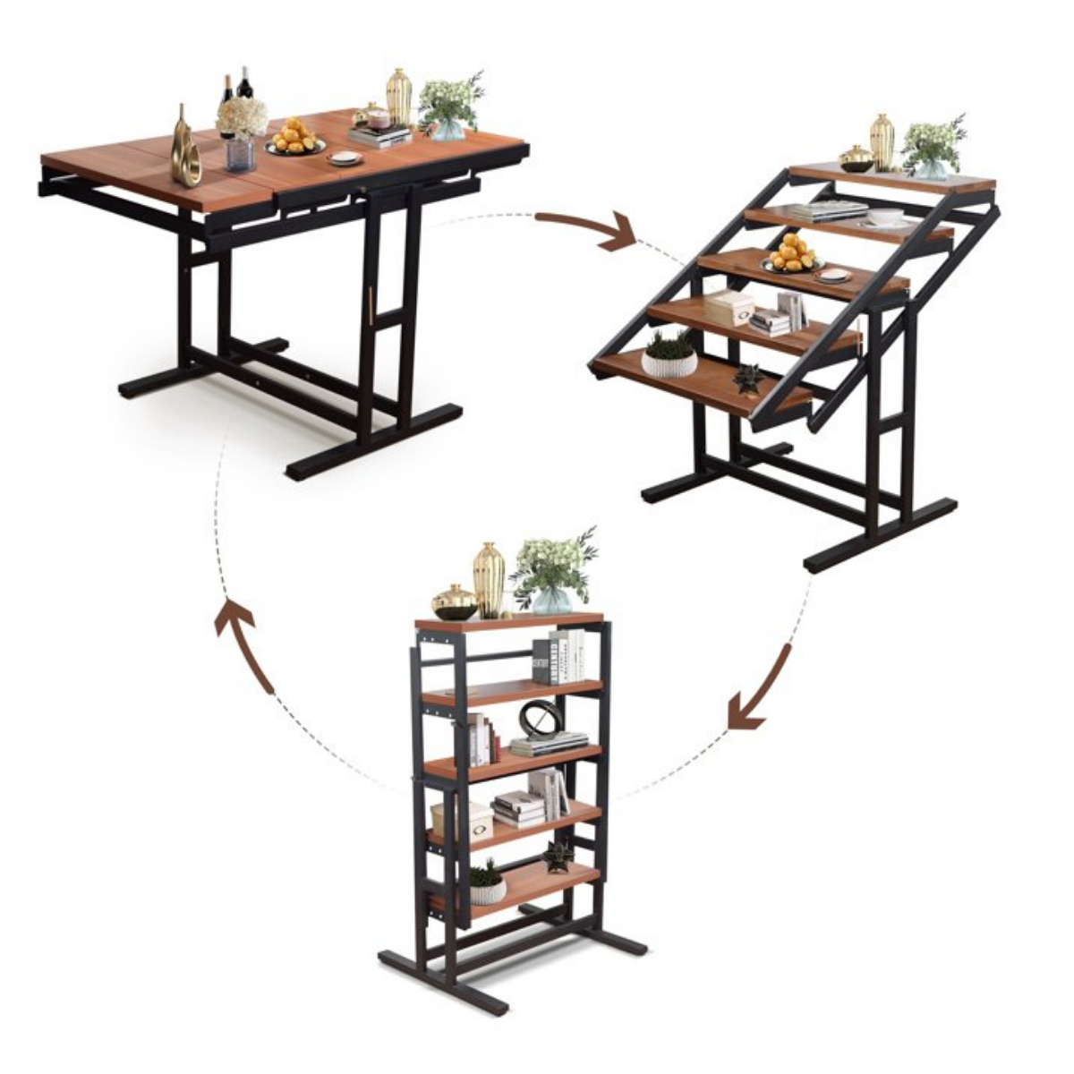 Nordik™  Mesa Estantería 3-en-1